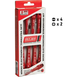 Cer-pa Elektronikçi Tornavida Takımı - SL+PZ 6 Pcs.