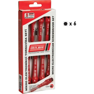 Cer-pa Elektronikçi Tornavida Takımı - Alyan 6 Pcs.