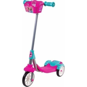 3 Tekerlekli Sepetli Frenli Çocuk Scooter Pembe