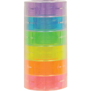 Neon Renkli Şeffaf Bant 19*33 6 lı Rulo