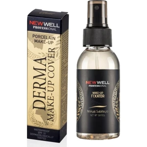 New Well Derma Yoğun Kapatıcı Fondöten 01 Gold + Makyaj Sabitleyici Fixator 100 ml