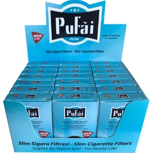 Slim Sigara Filtresi Tar Süzen Süper Slim 5Mm 6Mm Uyumlu Ağızlık 525 Adet 21 Kutu Turkuaz