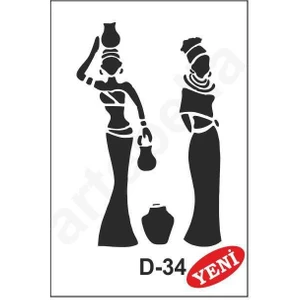 Artebella D-34 Stencil D Serisi 20x30 cm