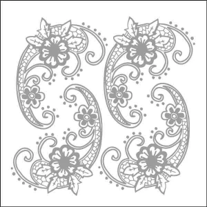 Artebella 7304 Silver Kolay Transfer 16x16 cm