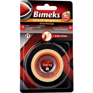 Bez Dokulu Lif Takviyeli Şeffaf Bant 19mm X 2 m 160 Kg
