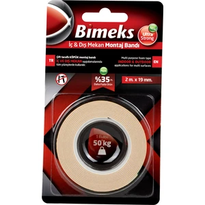 Çift Taraflı Köpük Montaj Bandı 2 m X 19 mm 50 Kg