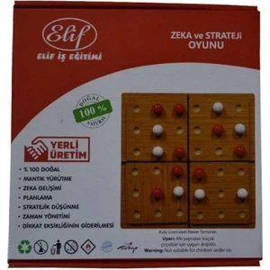 Elif İş Eğitimi Strateji Oyunu  Ahşap 5 Nokta Oyunu Othello