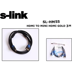 S-Lınk Sl-Hm55 3Mt Mini Hdmı-M To Hdmı-M Gold