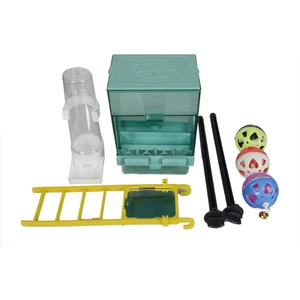 Muhabbet Kuşu Akıllı Yemlik Üçlü Top Suluk Aynalı Merdiven Tünek Seti