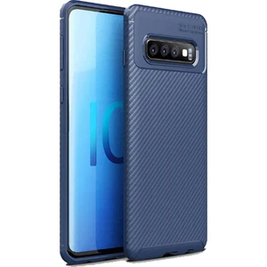 Case 4U S10 Uyumlu Kılıf Rugged Armor Karbon Desenli Lüx Negro Silikon Arka Kapak Lacivert