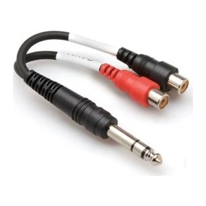 1/4'' Trs (M) <-> Dual Rca (F) Stereo Breakout Kablo