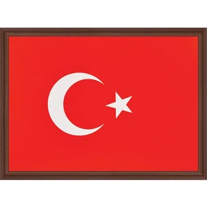 423 25X35 Türk Bayrağı (Mdf Çerçeve)