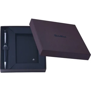 Scrikks DR 2204-1/2 Klasik Kredi Kartlık Siyah + 62 Tükenmez Kalem Siyah