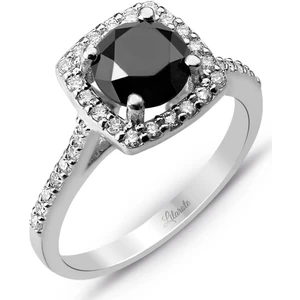 1.60 Ct. Siyah Pırlantalı Tektaş Yüzük