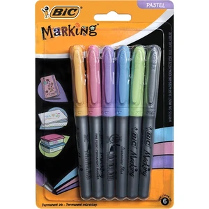 Marking Pastel Permanent Markör Karışık 6'Lı Blister