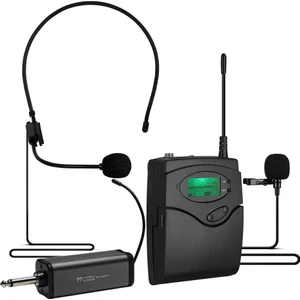 MV-1303Y Kablosuz 1 Yaka + 1 Headset Telsiz Mikrofon