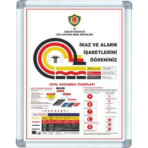 Abc 50X70 İkaz Ve Alarm İşaretleri Alüminyum Çerçeve