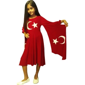 Annee Bakk Türk Bayrağı Kız Çocuk Kıyafeti