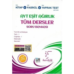 Karekök Yayıncılık AYT Tüm Dersler Soru Bankası [Eşit Ağırlık]