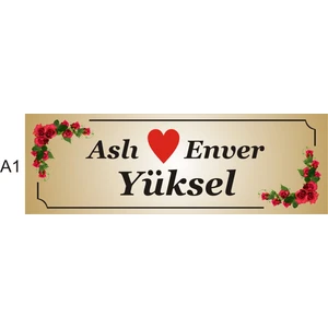Yüksel Kırtasiye Kişiye Özel Kapı İsimliği Aliminyum A1 Model