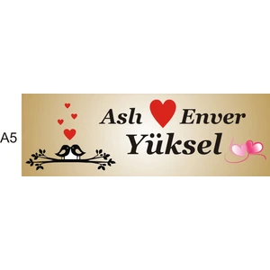Yüksel Kırtasiye Kişiye Özel Kapı İsimliği Aliminyum A5 Model