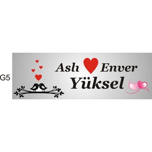 Yüksel Kırtasiye Kişiye Özel Kapı İsimliği Aliminyum G5 Model