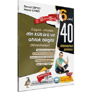 Çanta Yayınları 6. Sınıf Din Kültürü ve Ahlak Bilgisi 40 Deneme