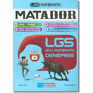 Evrensel İletişim Yayınları  8.Sınıf  Matematik Matador 15 Deneme