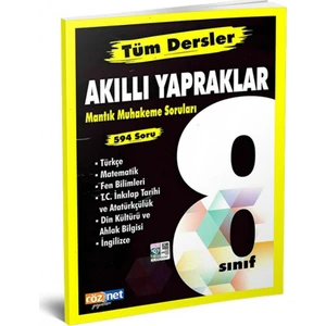 Çöznet 8. Sınıf Tüm Dersler Akıllı Yapraklar Mantık Muhakeme Soruları
