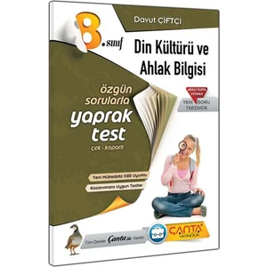 Çanta Yayınları 8. Sınıf Din Kültürü ve Ahlak Bilgisi Yaprak Test