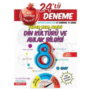 Nartest Yayınevi 8. Sınıf Nar Din Kültürü 24 Deneme Sınavı (14 Sarmal + 10 Genel)