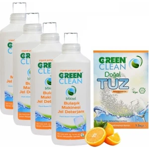 U Green Clean Bulaşık Makinesi Jel Deterjan  4'lü Paket Ve Tuz