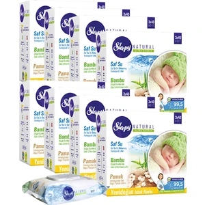 Yenidoğan Islak Havlu Pamuklu Bambu Kapaklı 8x(3x40) (960 Yaprak)