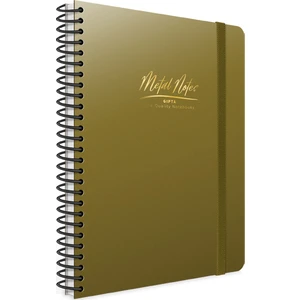 Metal Notes Spiralli Plastik Kapak 17X24 80 Yp. Kareli Defter