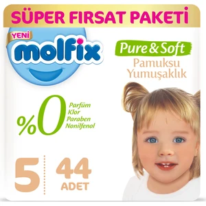 Pure&Soft Bebek Bezi Junior 5 Beden  44 Adet