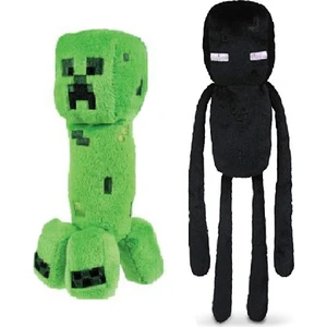 Minecraft  26 cm Enderman ve 21 cm Creeper 2'li Peluş Oyuncak Set