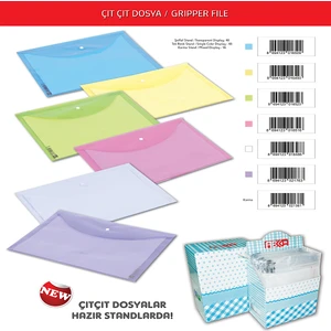 Çıtçıtlı Dosya Pembe A4 12 Li (1 Paket 12 Adet) 2.02.01.011