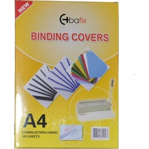A-4 Pvc Cilt Kapağı 160 Micron Siyah 106820 100 Lü (1 Paket 100 Adet)