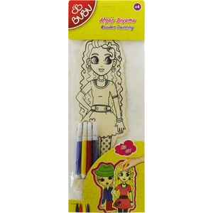 -Ab0040 Ahşap Kız Boyama