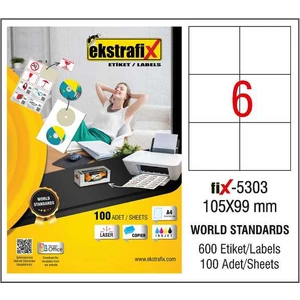 Ekstrafix Lazer Etiket 105X99M Fix-5303 8699071153030