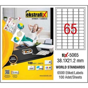 Ekstrafix Lazer Etiket 38,1X21,2Mm Fix-5065 8699071150657