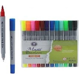 Fırça Keçe Uç Fineliner Kalem 12 Renk Pvc S5204-12C