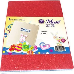 Simli Yapışkanlı Eva 2 Mm 50X70 Cm (1 Paket 10 Adet)