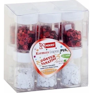 1208-Wr Pul Kırmızı-Beyaz 12 Li (1 Paket 12 Tüp)