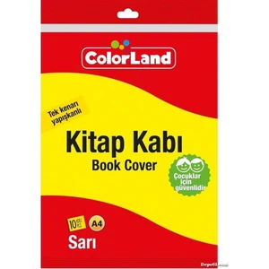 Hazır Kaplık Kitap Kabı Yapışkanlı 10 Lu Sarı 60173-10 (1 Paket 10 Adet)