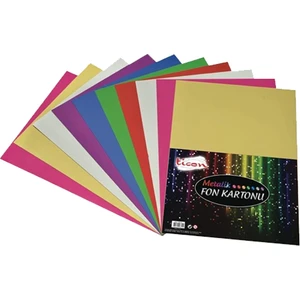 Metalik Fon Kartonu 25X35 Cm 10 Lu (1 Paket 10 Adet)