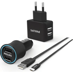 DLP2553EM Seyahat&Araç Şarj Kablo Combo - Micro USB