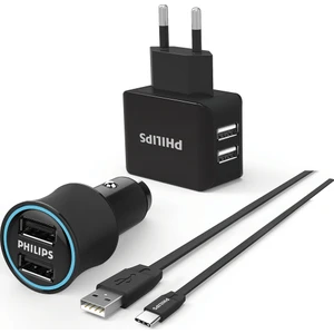 DLP2553EC Seyahat&Araç Şarj Kablo Combo - USB C