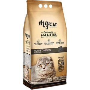 My Cat Bentonit Kalın Taneli Aktif Carbon Kedi Kumu 10 lt