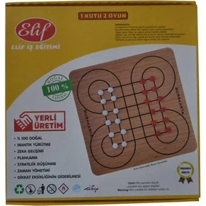 Elif İş Eğitimi Surakarta - Dümen - 2 Oyun 1 Arada, Strateji Oyunu, Ahşap Zeka Oyunları